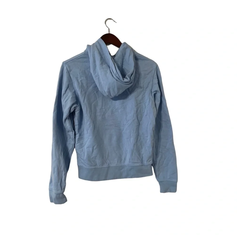 FRANKIE’S BIKINIS Aiden Embroidered Blue Hoodie Sweatshirt Pullover